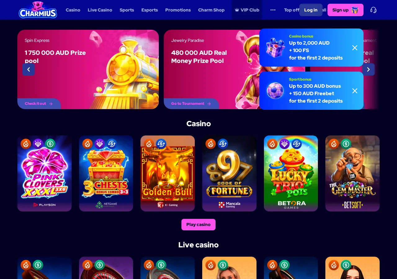 Charmius casino overview